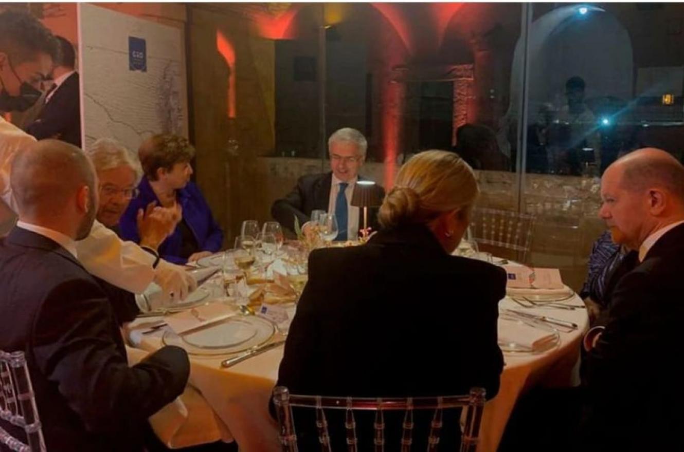 Guzmán cenó con Kristalina Georgieva en Roma, junto a otros ministros de Economía
