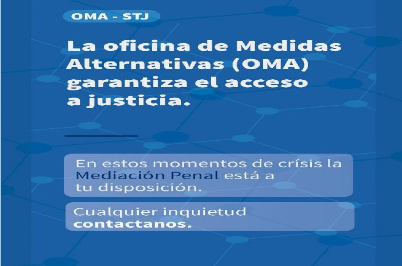 Las consultas de mediación penal se atienden de manera remota