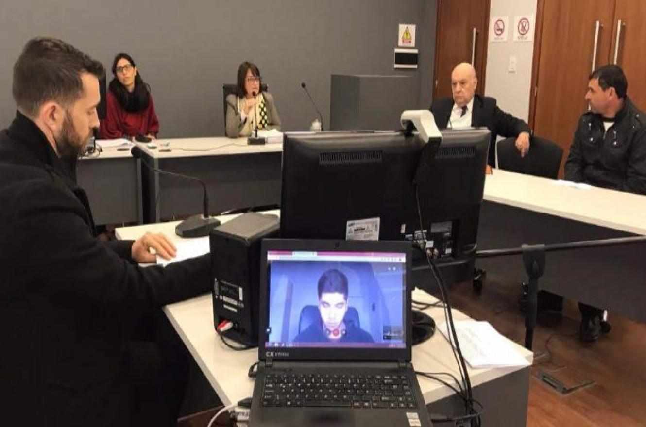 primera audiencia judicial con videoconferencia desde Alemania