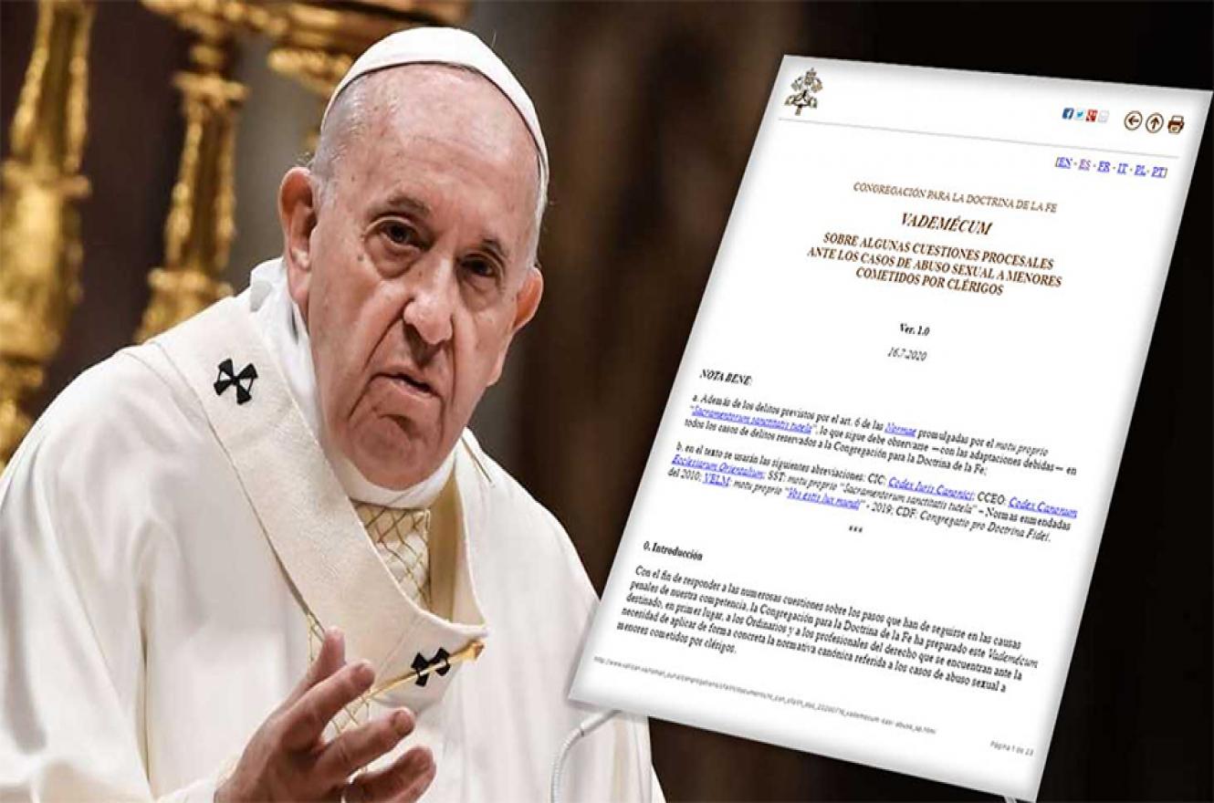 El Vaticano publicó hoy un vademécum para aclarar a sus clérigos en todo el mundo qué hacer en caso de tener constancia de abusos sexuales a menores y contra los adultos vulnerables.