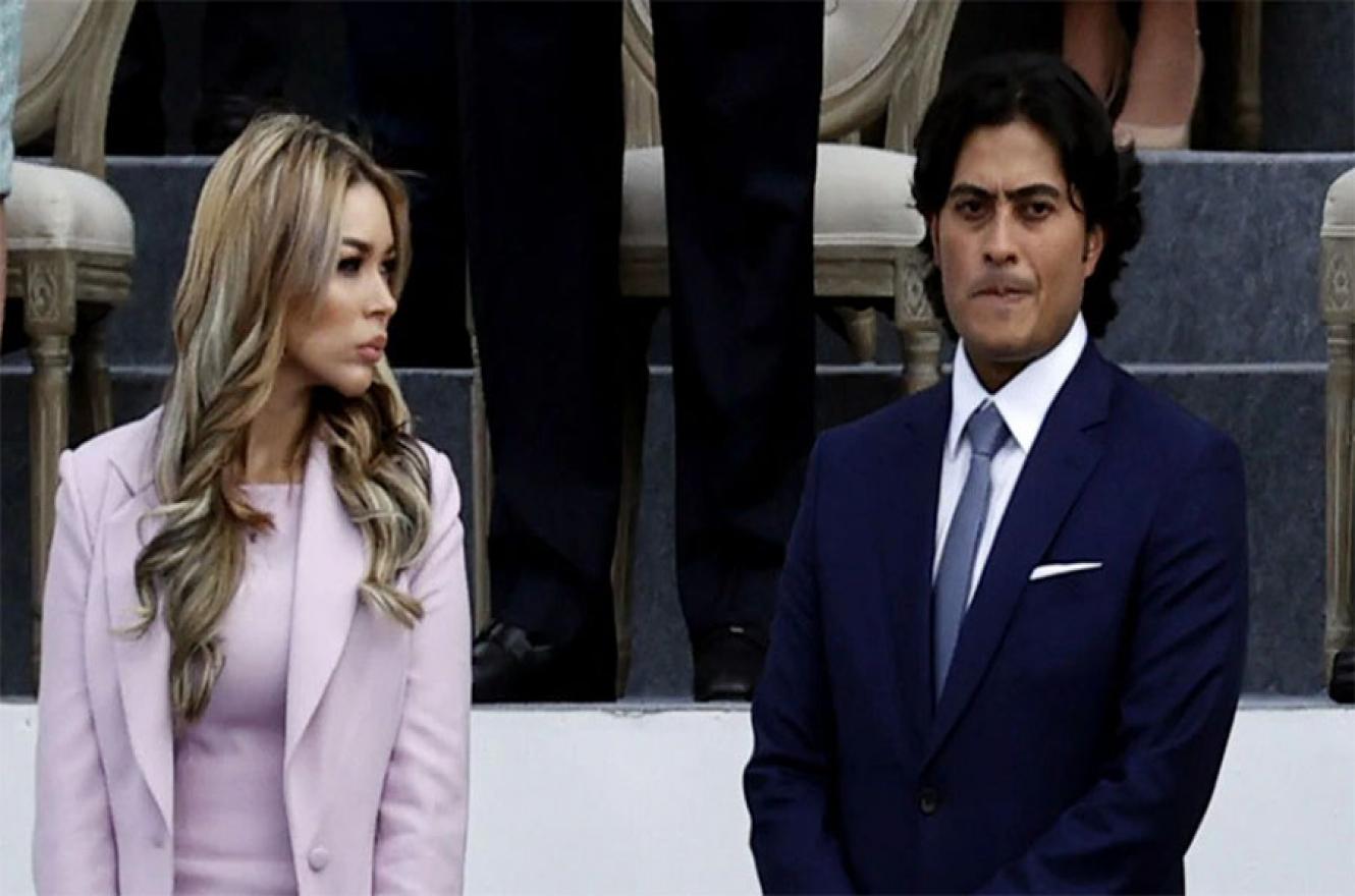 Imagen de archivo de Nicolás Petro Burgos, hijo del presidente Gustavo Petro junto a su exesposa Day Vásquez en la ceremonia de investidura del presidente Gustavo Petro, en la Plaza Bolívar de Bogotá.