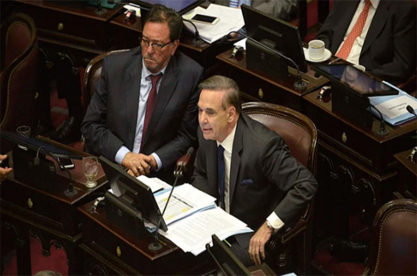 Pichetto con Guastavino en el Senado