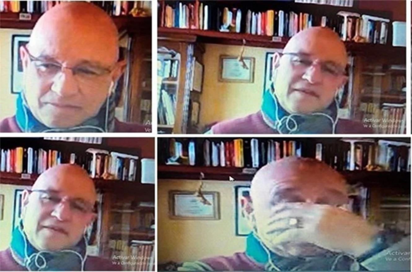 El ex SIDE Julio César Pose, en la audiencia virtual.