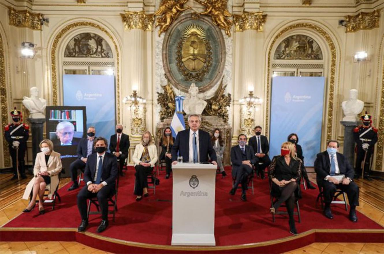 El Presidente Alberto Fernández presentó el 29 de julio en la Casa Rosada la reforma judicial y la comisión de expertos para que le plantearan sugerencias sobre distintas reformas.
