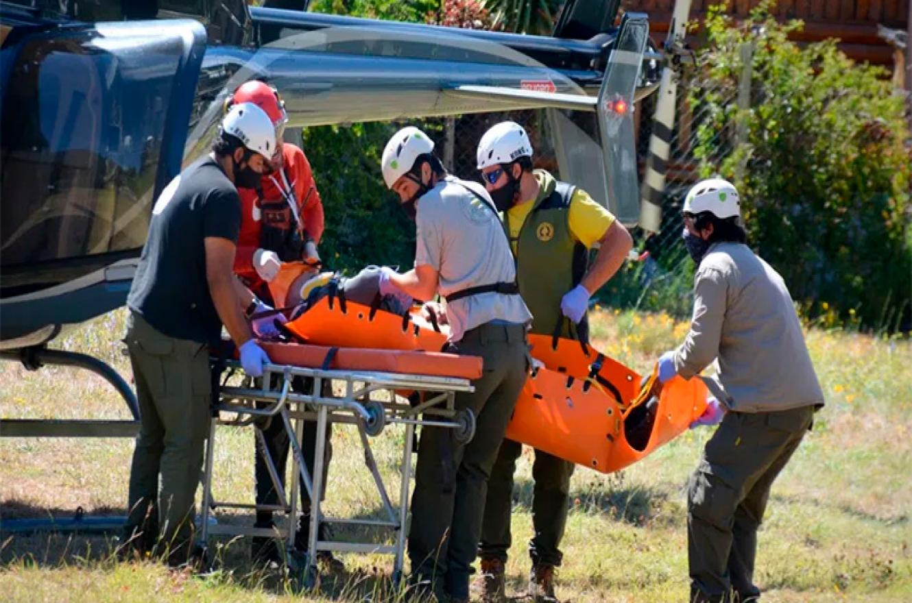 rescate volcán Lanín