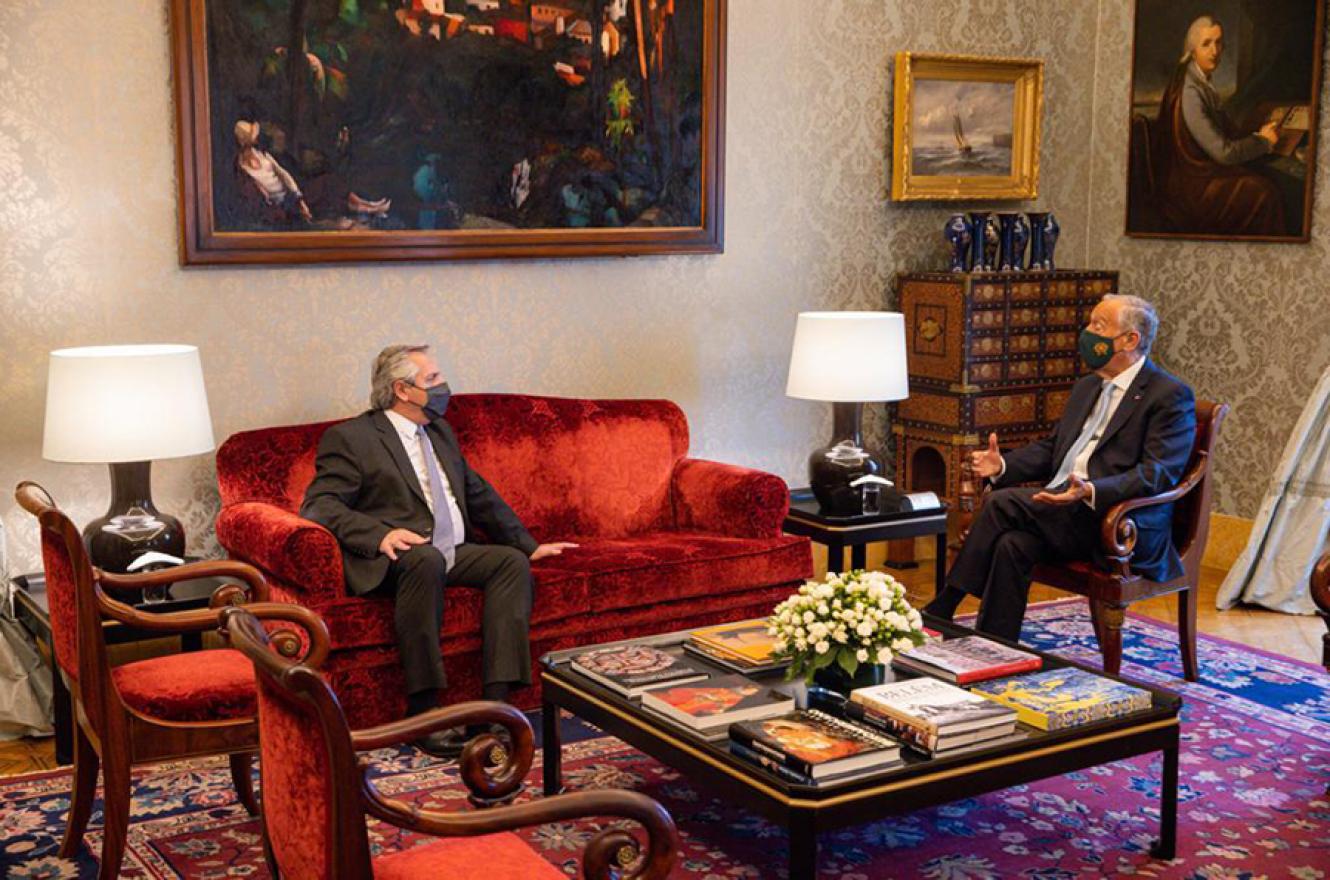 El Presidente Alberto Fernández se reunió con su par de Portugal, Marcelo Rebelo de Sousa.