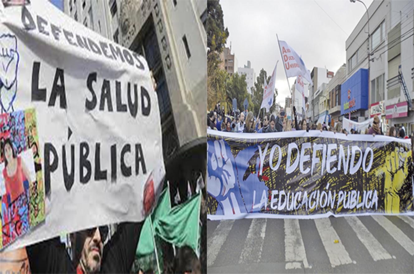 reclamos salud y educación públicas
