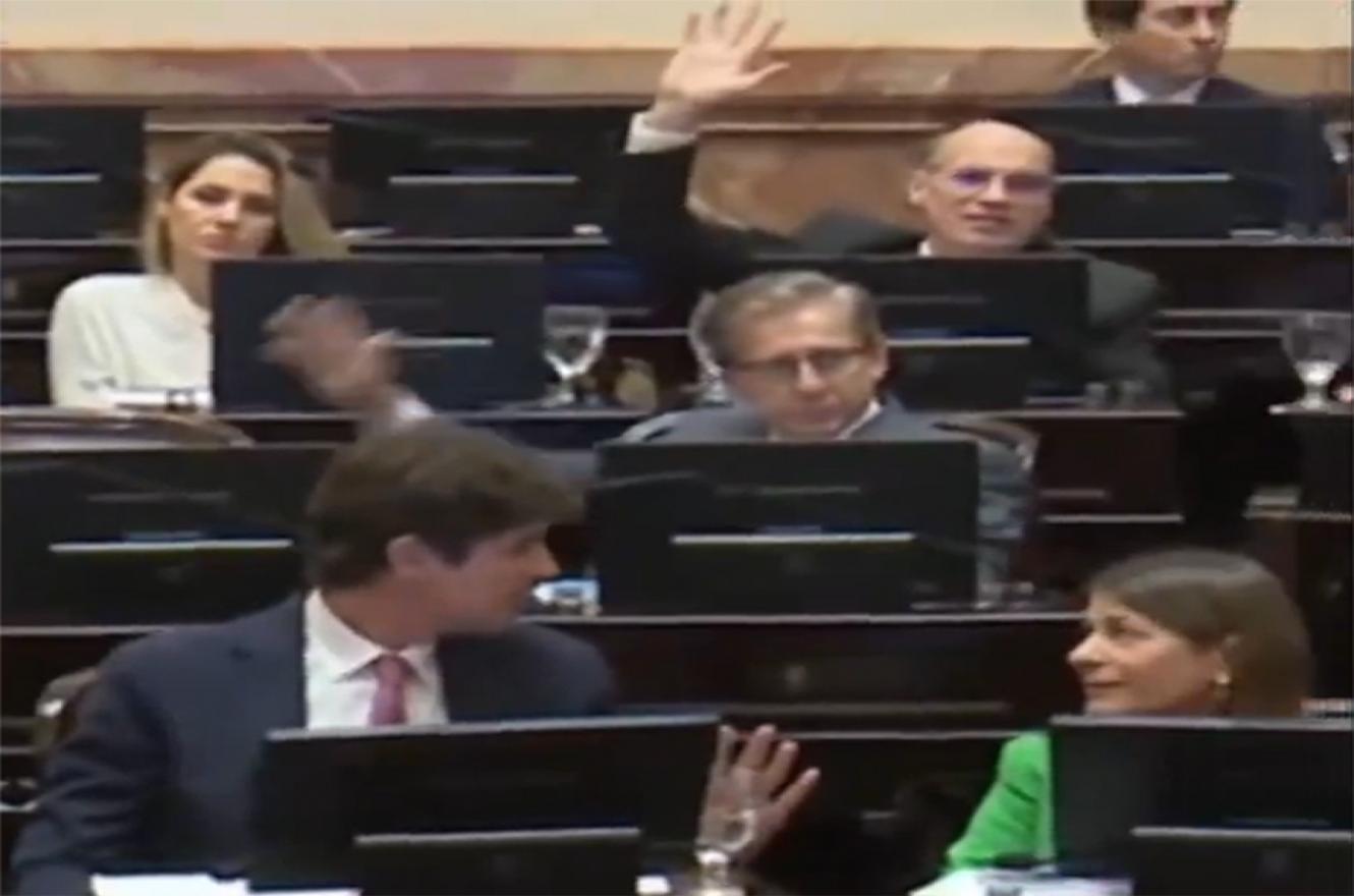 Martín Lousteau y el gesto con el que se volvió viral al votar el aumento del 170 por ciento en los sueldos del Senado.