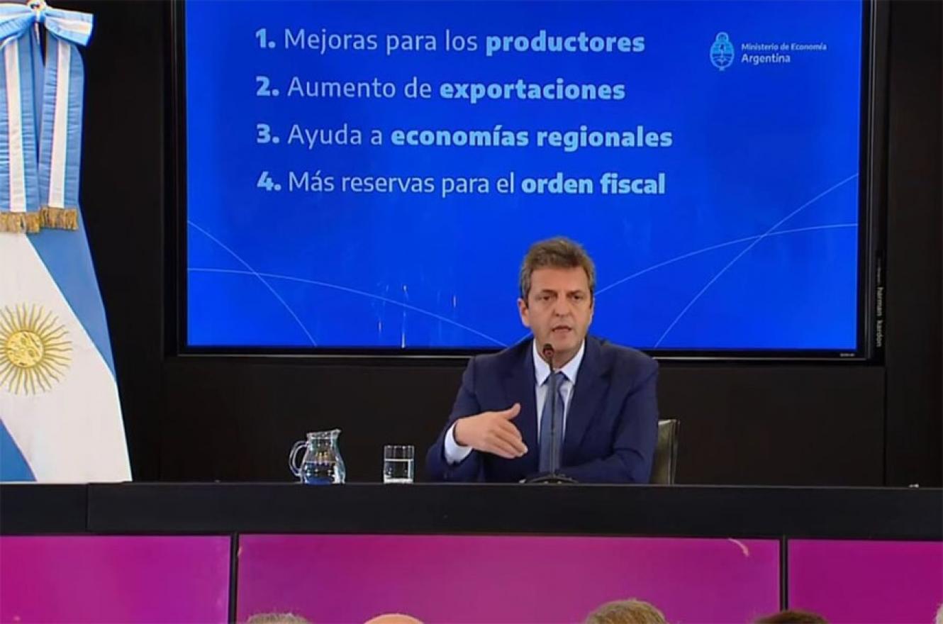 Sergio Massa anunció que El nuevo mecanismo establece que se podrá liquidar la soja a 200 pesos por dólar durante lo que resta de septiembre.