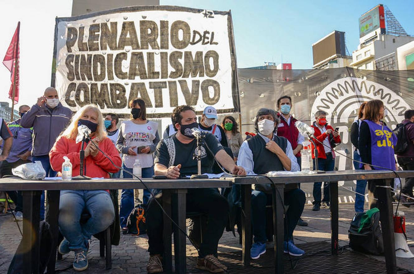 Plenario del Sindicalismo Combativo (Foto: Tiempo Argentino)