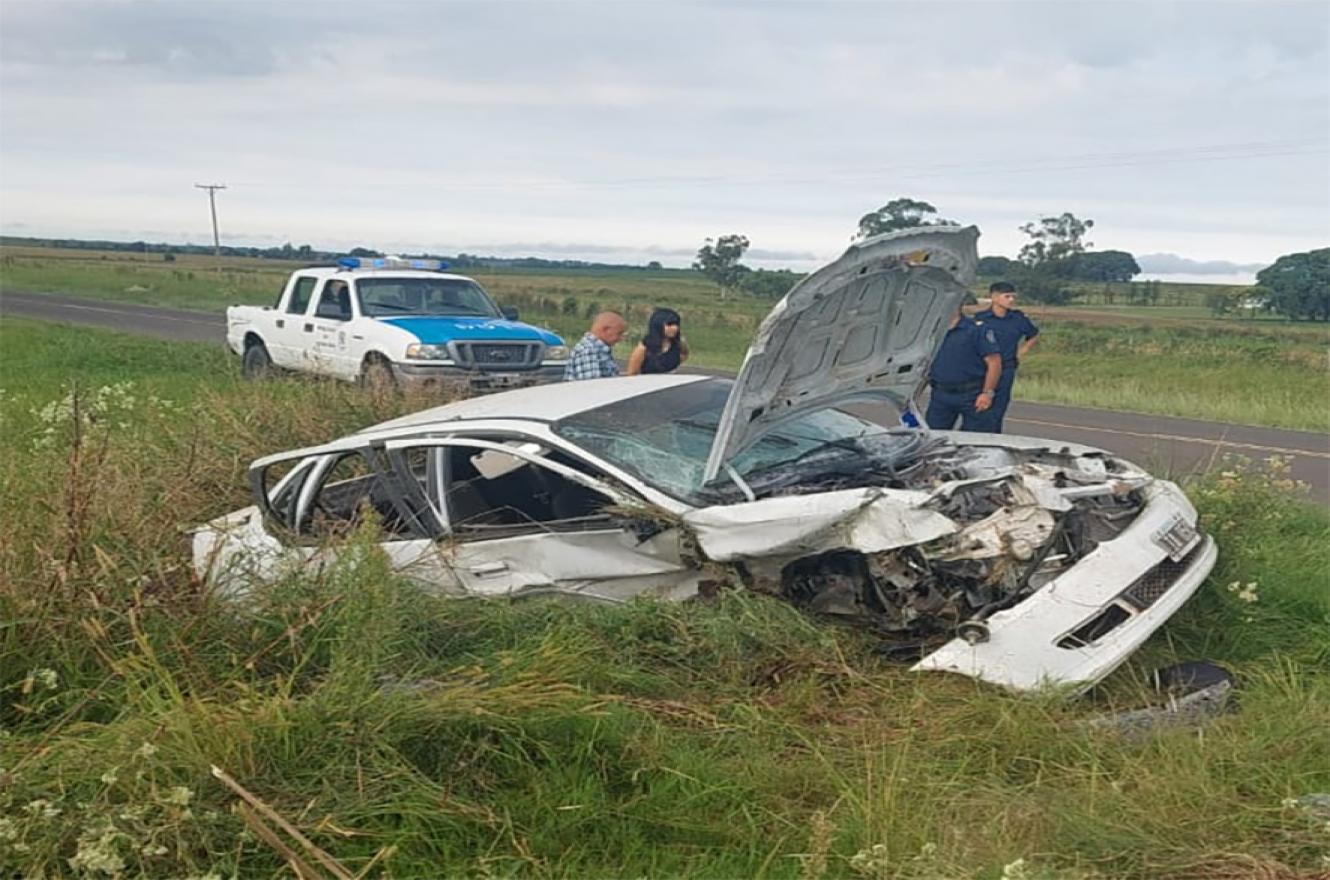 El despiste se produjo en inmediaciones del kilómetro 64 de la RP 11, jurisdicción de la Comisaría Las Cuevas.