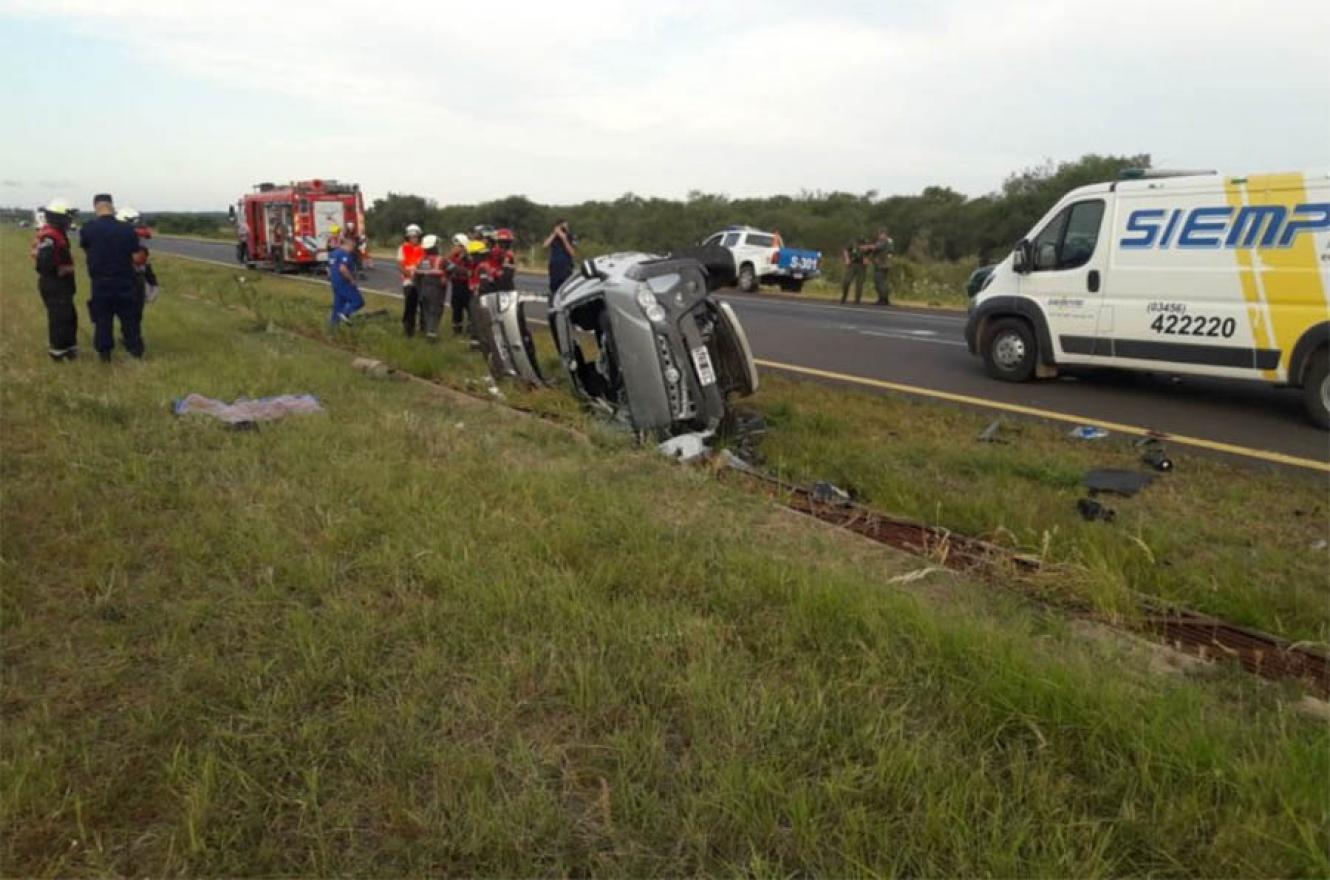 El siniestro vial se produjo en inmediaciones del kilómetro 341 de la Autovía Gervasio Artigas.