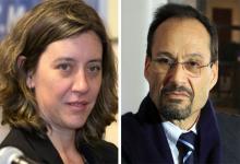 La Procuradora Adjunta y Fiscal Anticorrupción Cecilia Goyeneche y el Procurador General de la Provincia, Jorge Amílcar García.