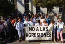 Imagen de archivo de protesta de trabajadores de Salud que se quejan por las agresiones recibidas en el marco del servicio que brindan.