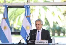 Alberto Fernández cuando realizó el anuncio desde la Quinta de Olivos sobre la nueva cuarentena que regirá en el país.