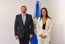 Mariano de los Heros, actual titular de la ANSES y la ministra de Capital Humano, Sandra Pettovello.
