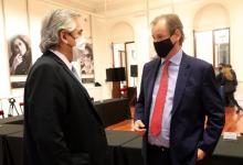 Alberto Fernández con Gustavo Bordet