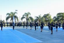 La ministra Romero presidió la jura de fidelidad a la Bandera que realizaron los cadetes de tercer año de la Escuela Superior de Oficiales de Policía “Dr. Salvador Maciá”.