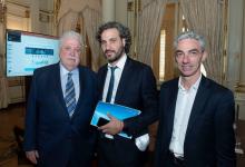 Santiago Cafiero con Ginés Gonzáles García y Mario Meoni