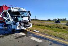Chocaron dos camiones en la Autovía 14 y debieron rescatar uno de los heridos