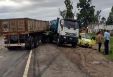 Fuerte choque en el cruce de la ruta 18 y el acceso a San Benito