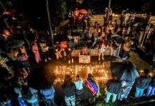 Vigilia y protesta contra el gobierno de Duque en Medellín.