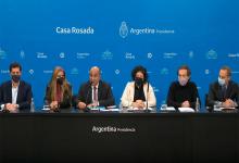 conferencia de prensa Juan Manzur y otros 