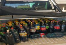 El conductor del vehículo quería contrabandear más de 300 litros de naftas en envases plásticos.