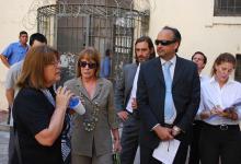 Imagen de archivo de una inspección realizada por la Justicia Federal y que contó con el testimonio de detenidos por la última dictadura cívico militar que dieron cuenta en qué lugares de la UP 2 fueron privados ilegítimamente de su libertad.
