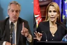 Alberto Fernández y Jeanine Áñez
