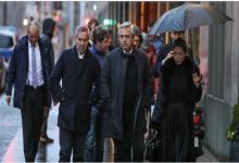 Alberto Fernández en Berlín, tras almorzar con su comitiva