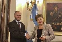 El ministro de Economía, Martín Guzmán, y la titular del FMI, Kristalina Georgieva.