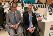 Miguel Pesce, presidente del Banco Central, y Martín Guzmán, ministro de Economía, durante el G20 de Finanzas de Arabia Saudita.