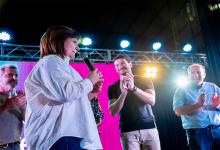Bullrich, Frigerio y Gainza protagonizaron un acto en Paraná el viernes por la noche.