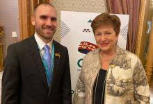 Guzmán junto a Georgieva en Arabia