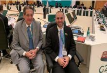 Guzmán, junto al presidente del Banco Central, Miguel Pesce,