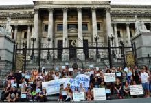 Uno de los reclamos de los Hipotecados UVA frente al Congreso