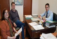 Vecinalistas con el secretario de Superintendencia Nº2 del STJ, Esteban Simón.