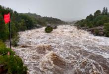 río desbordado Mina Clavero