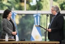 El Presidente Alberto Fernández tomó juramento a la nueva ministra de Salud Carla Vizzotti en una ceremonia cerrada.