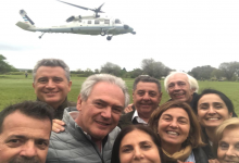 La llegada del presidente a la provincia