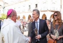 Macri y Awada con el obispo Cargnello