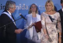 Imagen de archivo de la toma de juramento por parte de Alberto Fernández a Marcela Losardo como ministra de Justicia.
