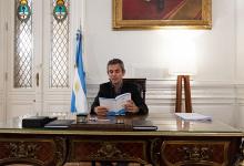 El diputado Martín Menem en su oficina de Buenos Aires, el 20 de diciembre de 2023. (Foto: Valentina Fusco).