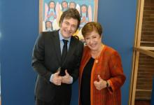 Javier Milei y Kristalina Georgieva.