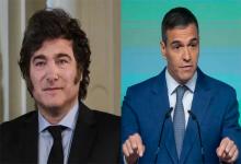 Javier Milei y Pedro Sánchez.