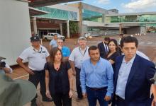 El gobernador de Misiones, Herrera Ahuad recibió a los ministros De Pedro y Frederic, porque se verificarán los pasos fronterizos por el coronavirus.