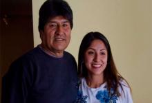 Evo Morales con su hija Evaliz