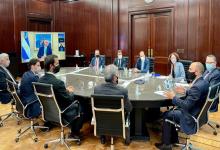 Del anuncio del Presidente ante representantes de empresas participaron el ministro de Desarrollo Productivo, Matías Kulfas; el de Economía, Martín Guzmán, y la vicejefa de Gabinete, Cecilia Todesca.