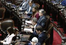 Cristian Ritondo y Mario Negri en la sesión especial en Diputados que convocó el Frente de Todos para repudiar el atentado contra la vicepresidenta Cristina Fernández de Kirchner.